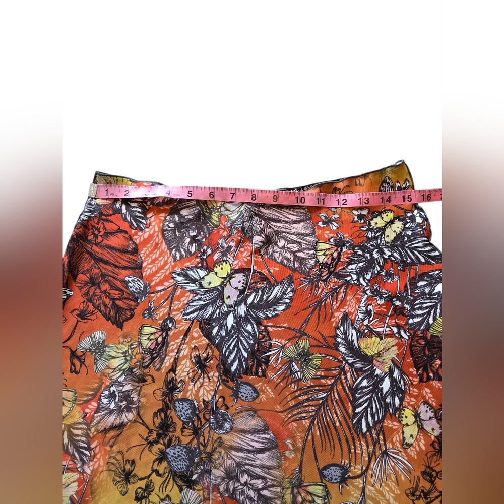 Haystacks Women Size Large MultiColor Floral Butterfly Skirt Made In USA Boho - Picture 3 of 6